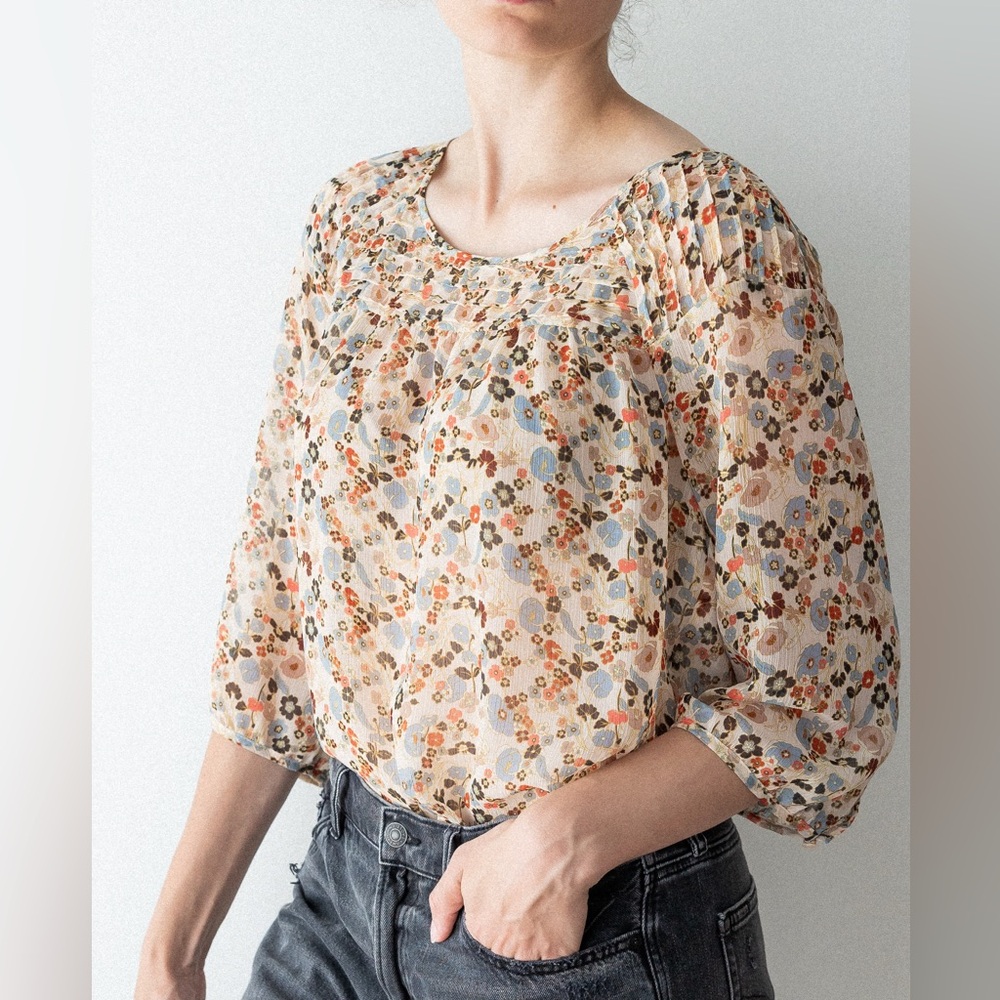 LC Lauren Conrad Multicolor Floral Blouse